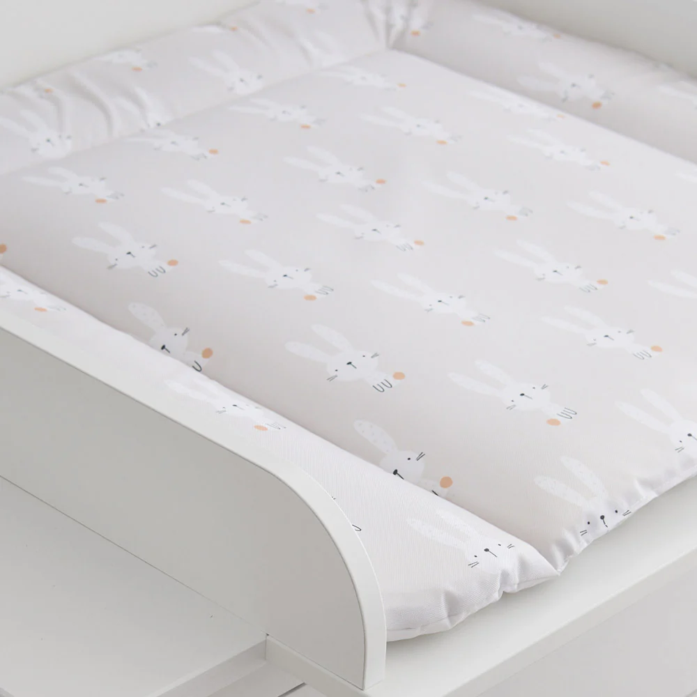 Wickelauflage beige mit Hasen - Image 4