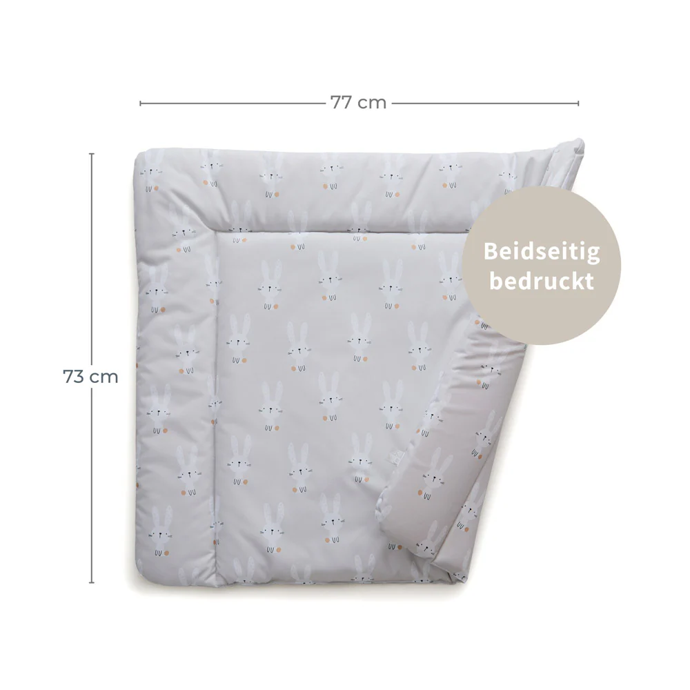 Wickelauflage beige mit Hasen - Image 7