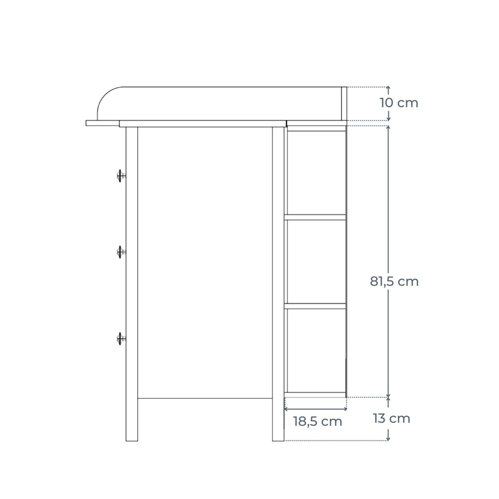Wickelaufsatz Hemnes mit Stauraumregal - Image 12