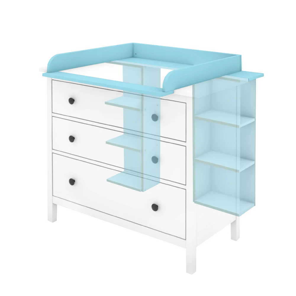 Wickelaufsatz Hemnes mit Stauraumregal - Image 13