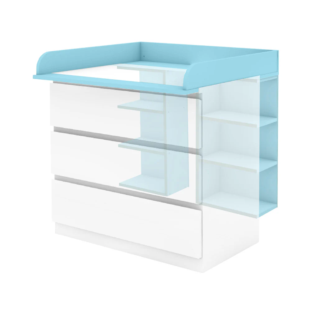 Wickelaufsatz Malm 3er mit Stauraumregal - Image 10