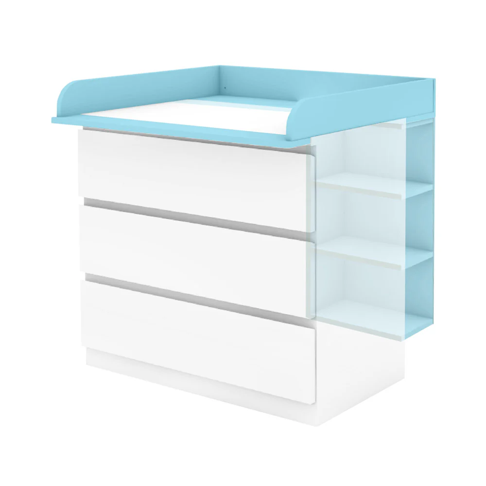 Wickelaufsatz Malm 3er mit Stauraumregal - Image 9
